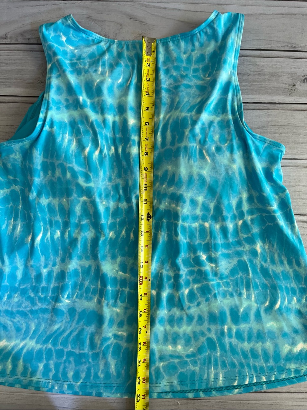 Women’s Lands’ End blue white tank top padded bra swim suit tankini. Size 20W - Picture 15 of 15